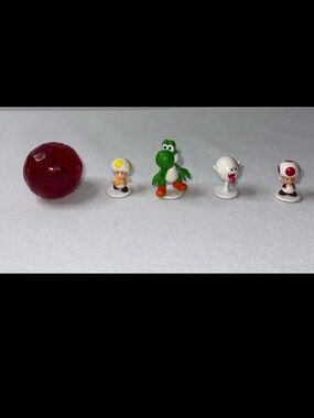 Nintendo Green Yoshi & White Boo Mini Figure Set with Red Ball
